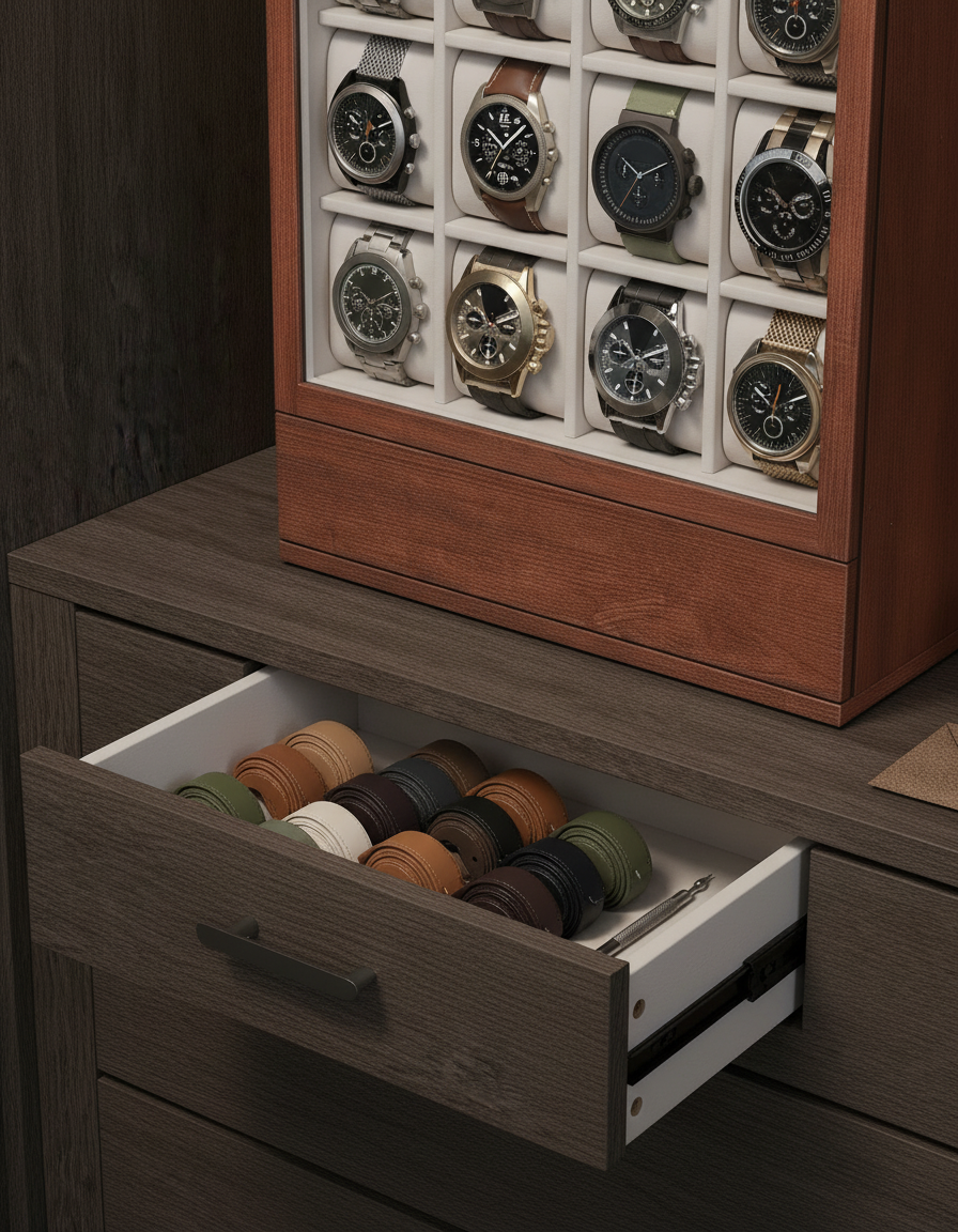 12-Slot Solid Wood Watch Box - FEAT3