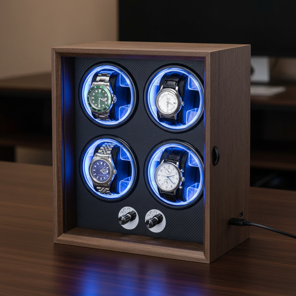 LED Wooden Watch Winder - FEAT2