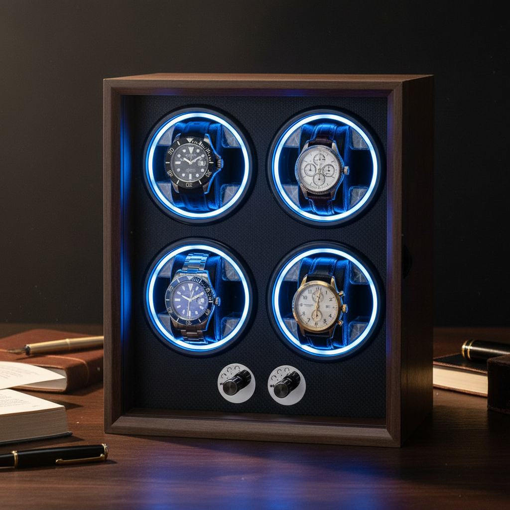 LED Wooden Watch Winder - FEAT3