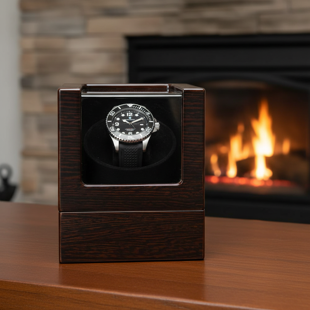 Wood & Glass Watch Winder - FEAT3