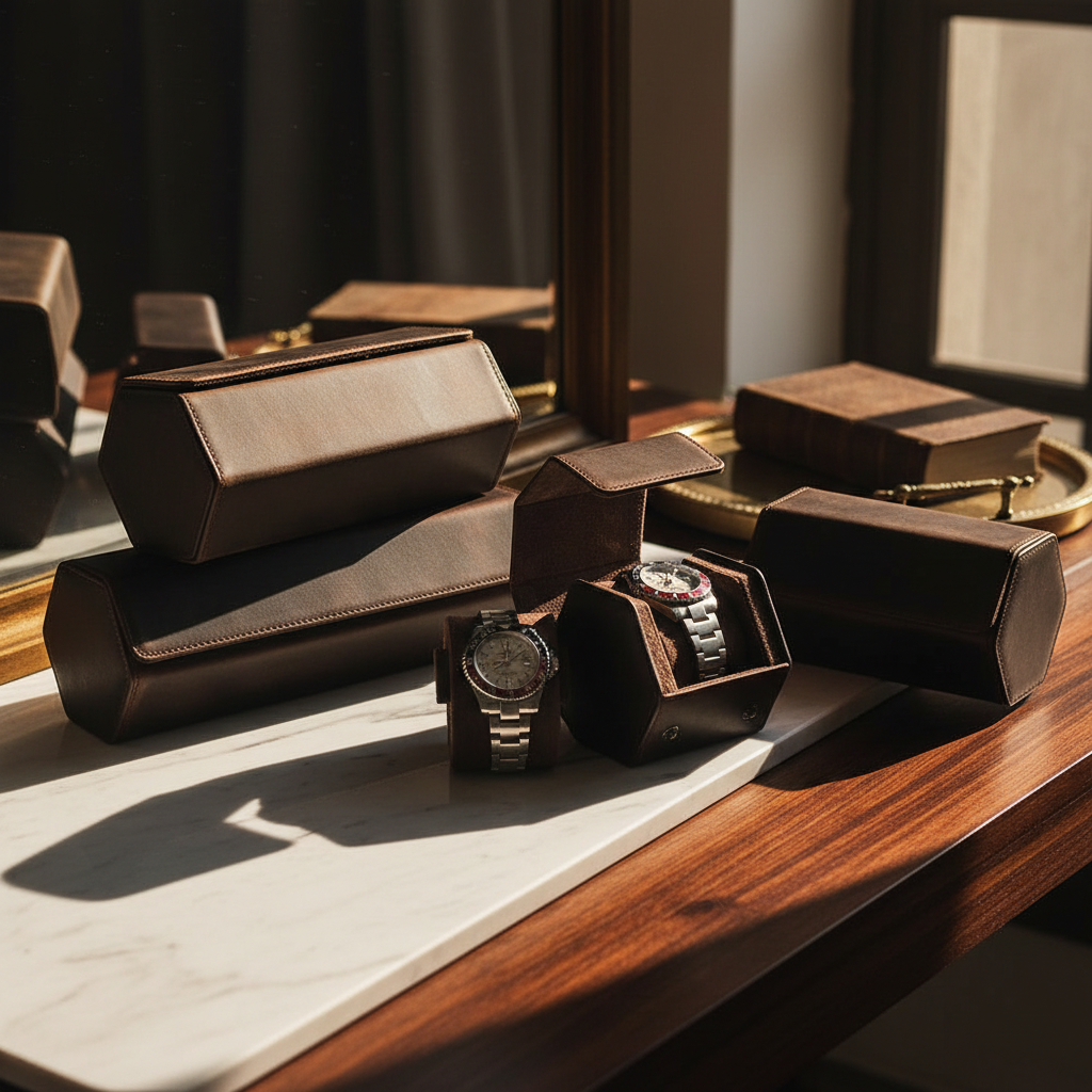 Classic Leather Watch Roll