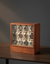 12-Slot Solid Wood Watch Box