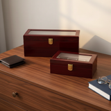 Dark Red Wooden Watch Box