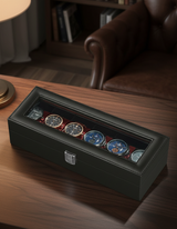 6-Slot Watch Box with Glass Lid