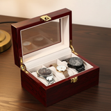 Dark Red Wooden Watch Box