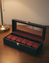 6-Slot Watch Box with Glass Lid