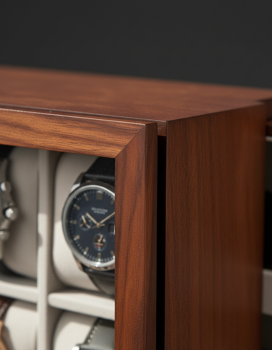 12-Slot Solid Wood Watch Box