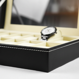 Leather Watch Box with Glass Top