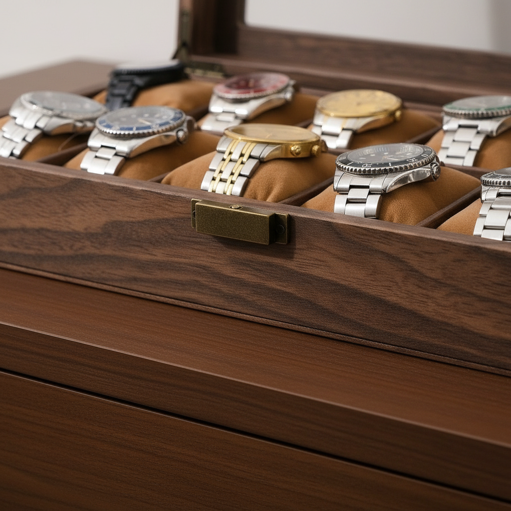 Double Layer Leather Watch Box