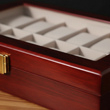 Dark Red Wooden Watch Box