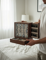12-Slot Solid Wood Watch Box