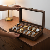 Double Layer Leather Watch Box