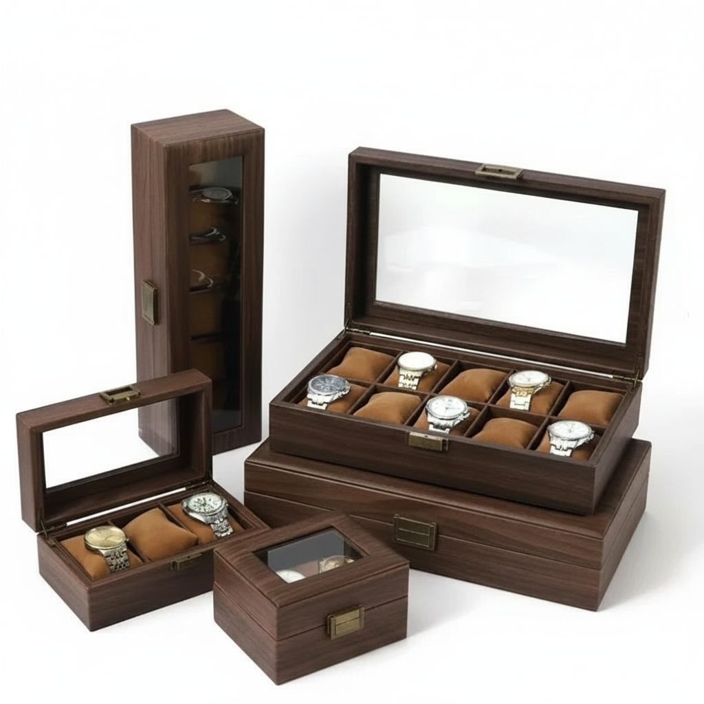 Double Layer Leather Watch Box