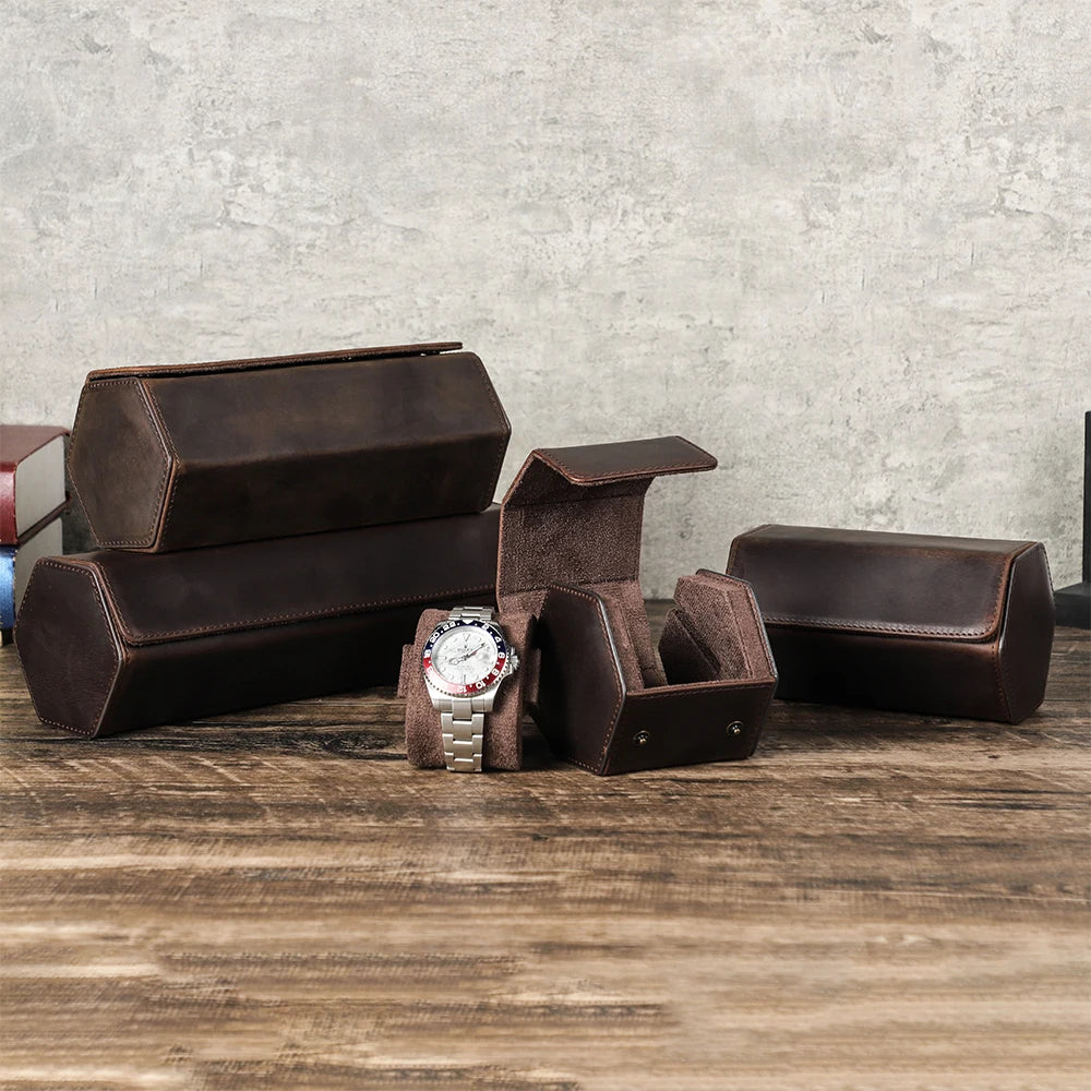 Classic Leather Watch Roll