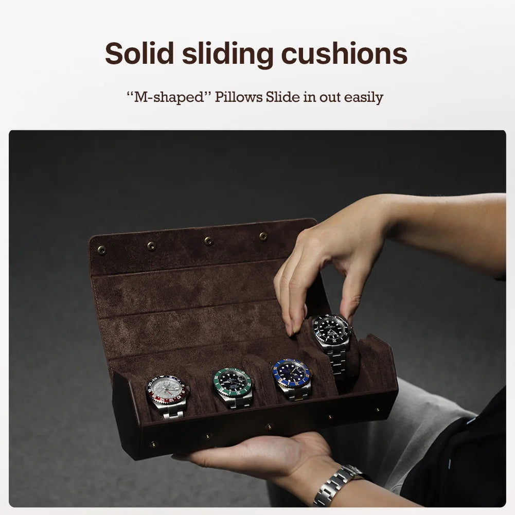 Classic Leather Watch Roll