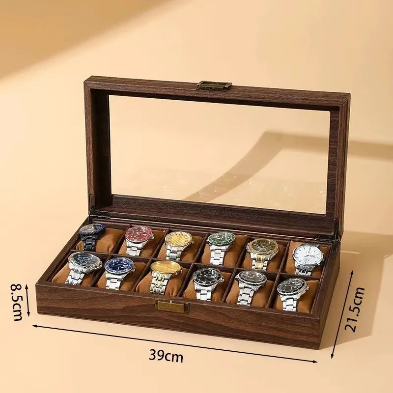 Double Layer Leather Watch Box