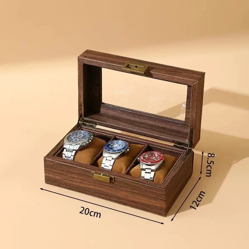 Double Layer Leather Watch Box