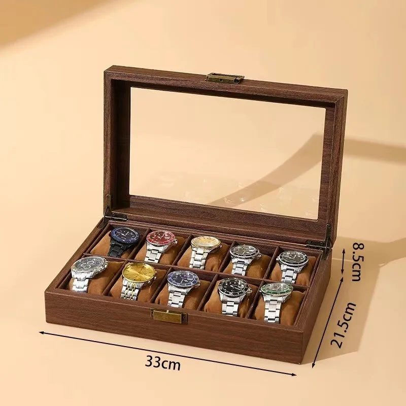 Double Layer Leather Watch Box