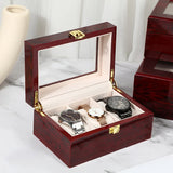 Dark Red Wooden Watch Box