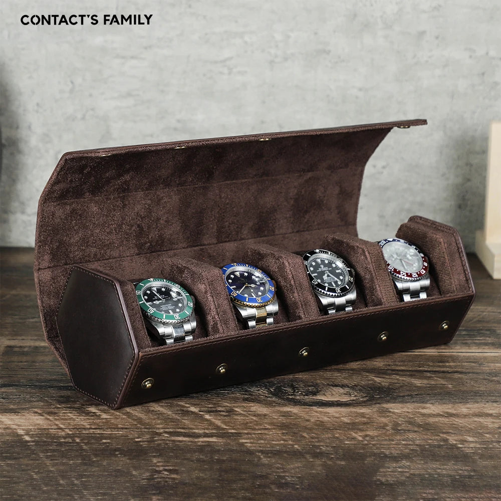 Classic Leather Watch Roll