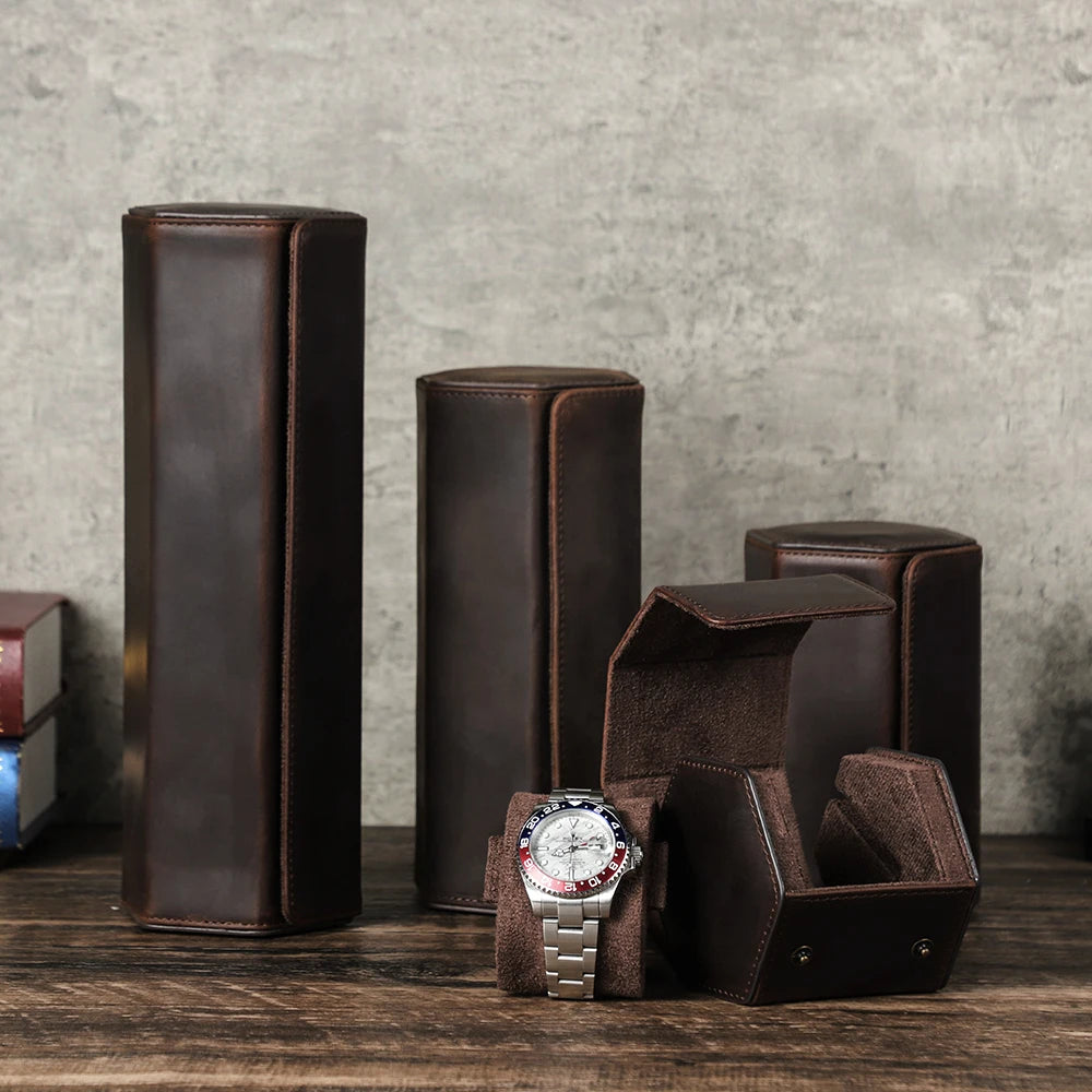 Classic Leather Watch Roll