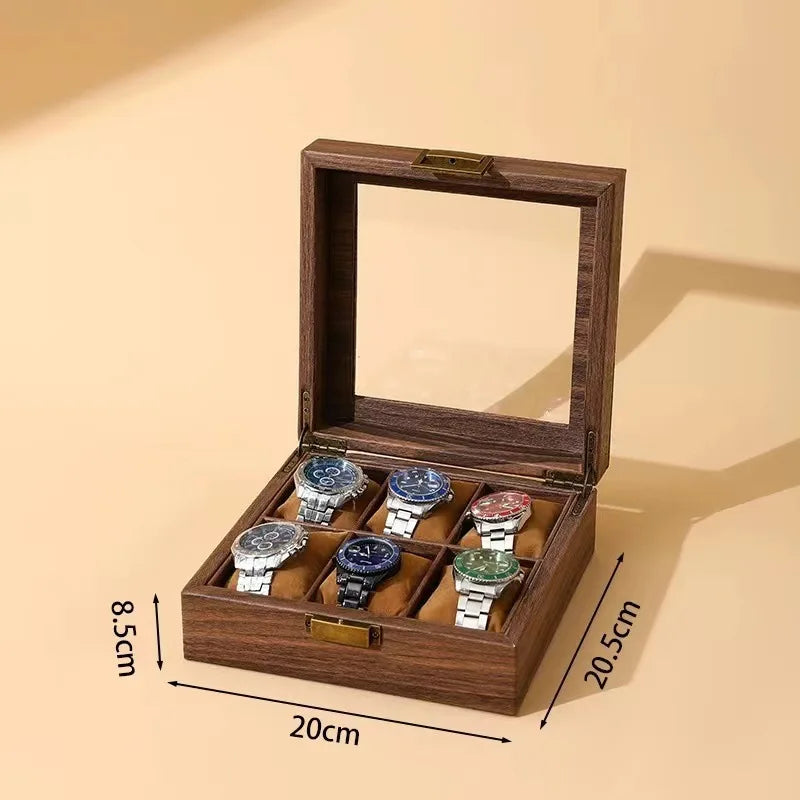Double Layer Leather Watch Box