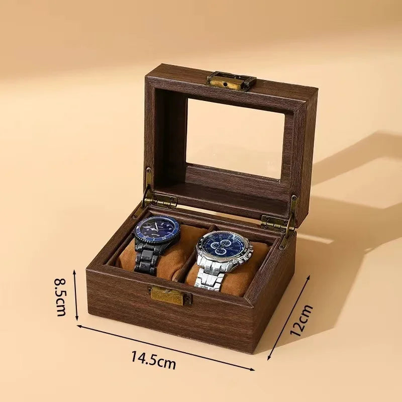 Double Layer Leather Watch Box