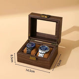 Double Layer Leather Watch Box