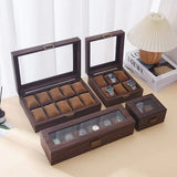 Double Layer Leather Watch Box