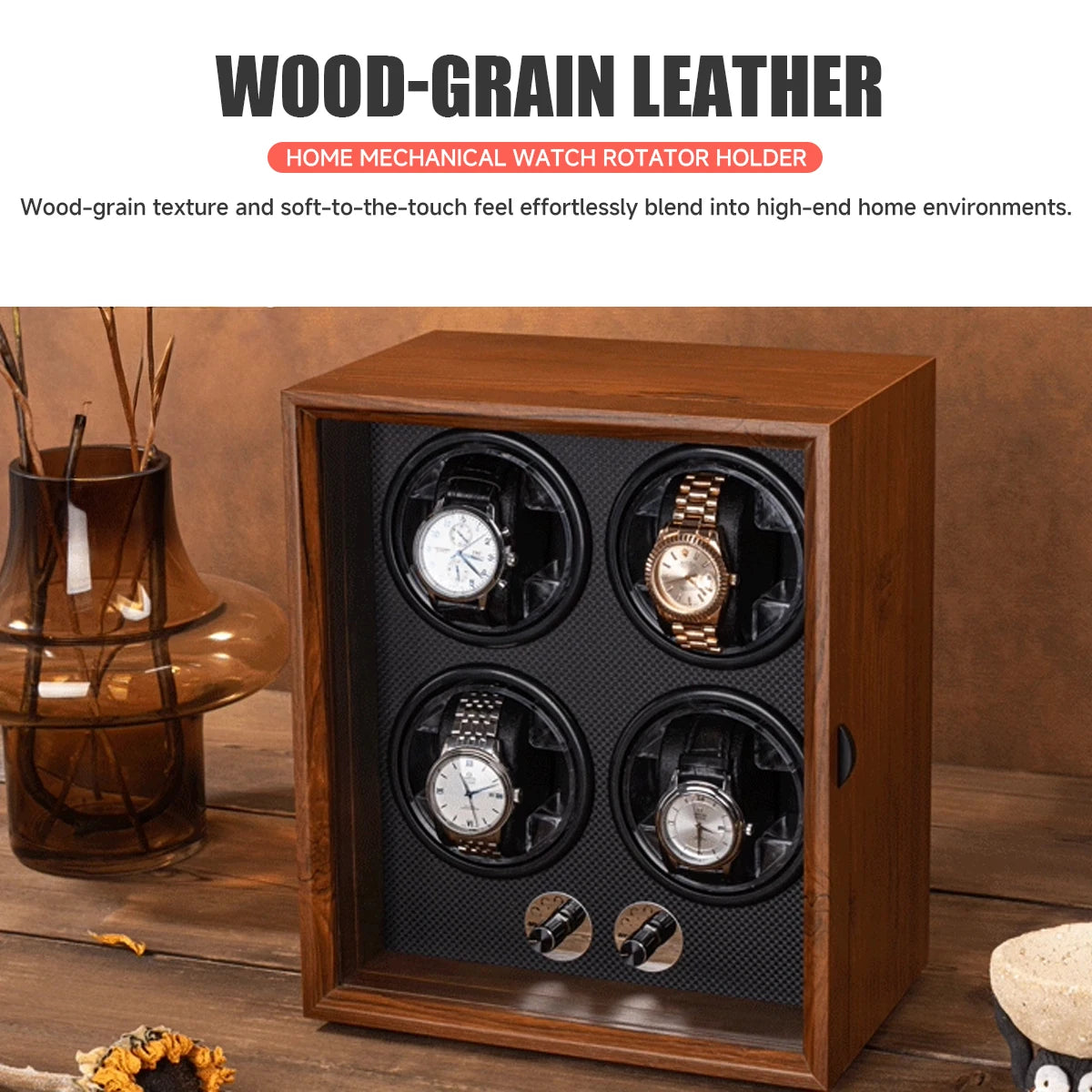 LED Wooden Watch Winder