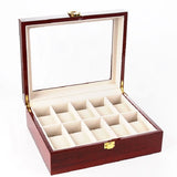 Dark Red Wooden Watch Box