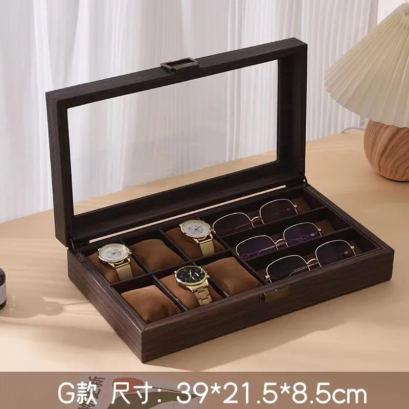 Double Layer Leather Watch Box