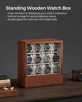 12-Slot Solid Wood Watch Box
