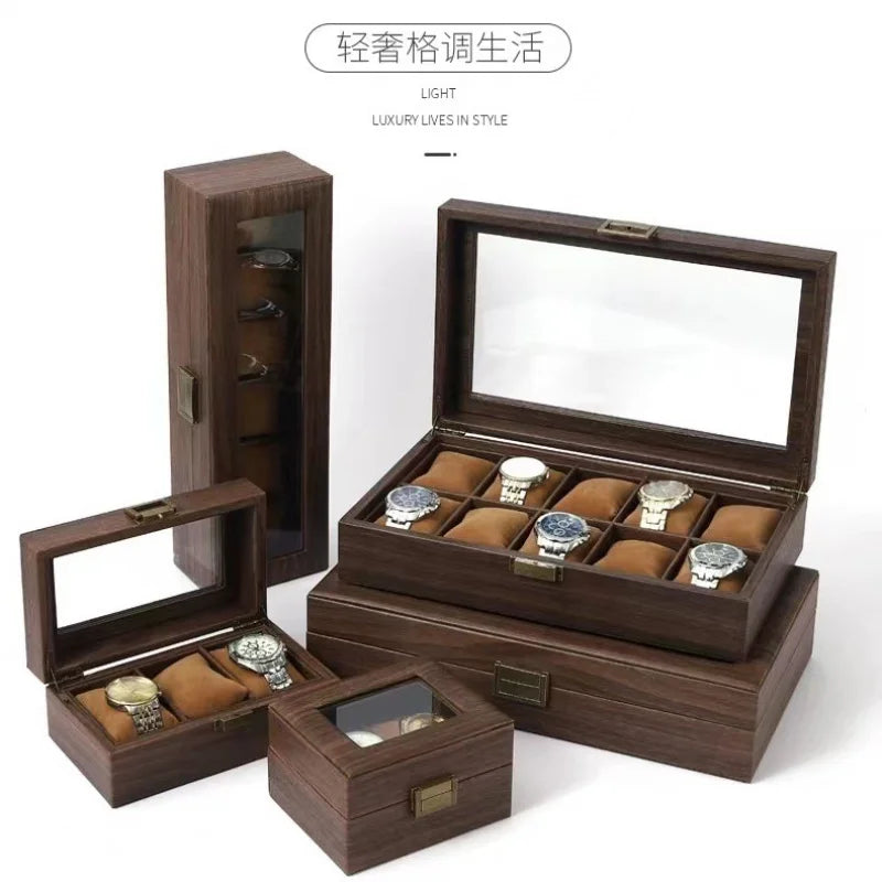 Double Layer Leather Watch Box