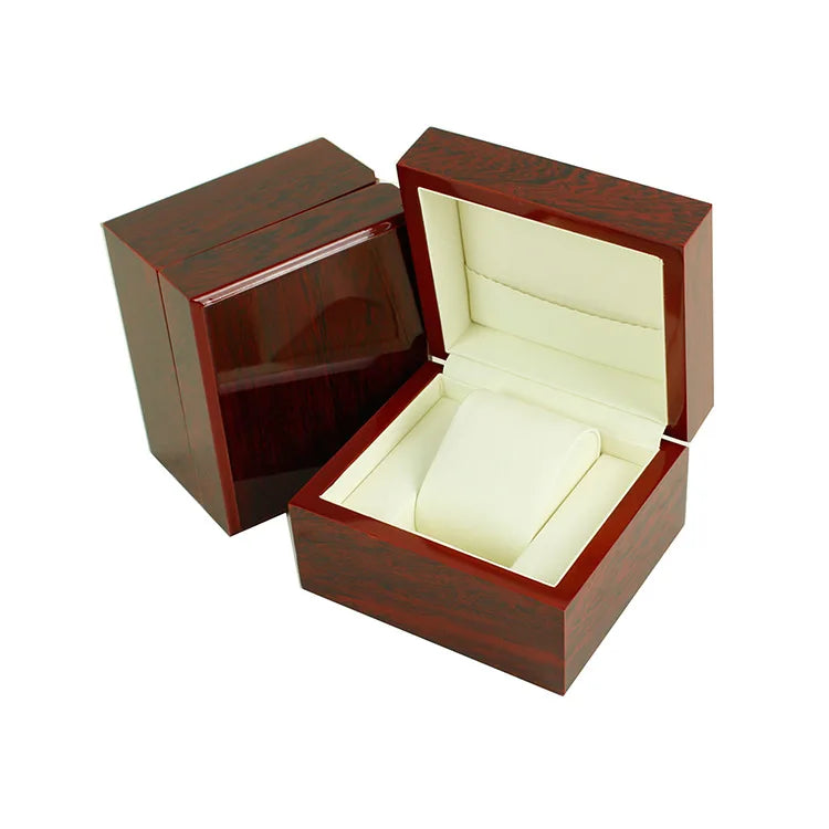 Dark Red Wooden Watch Box