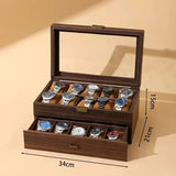 Double Layer Leather Watch Box