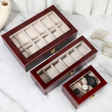 Dark Red Wooden Watch Box