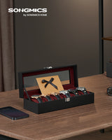 6-Slot Watch Box with Glass Lid