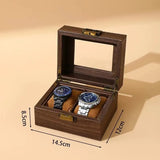 Double Layer Leather Watch Box