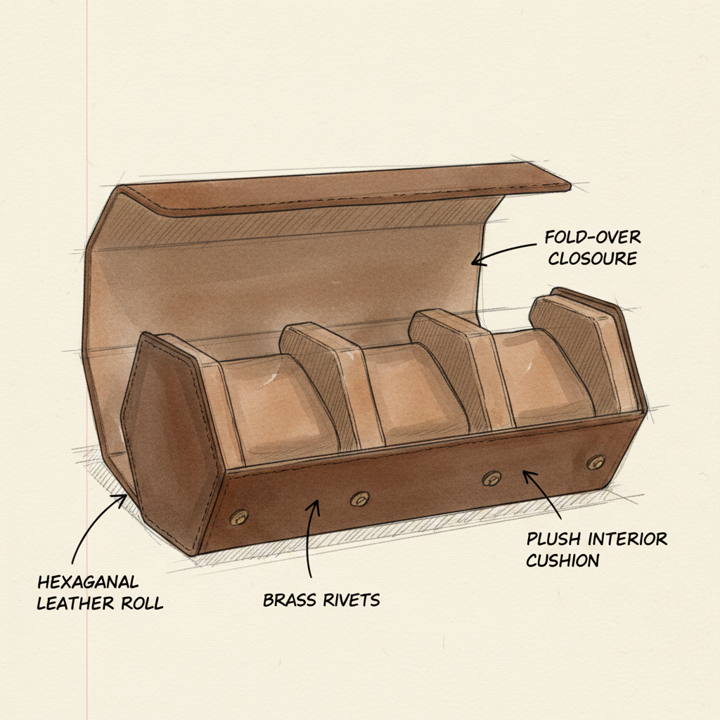 Classic Leather Watch Roll
