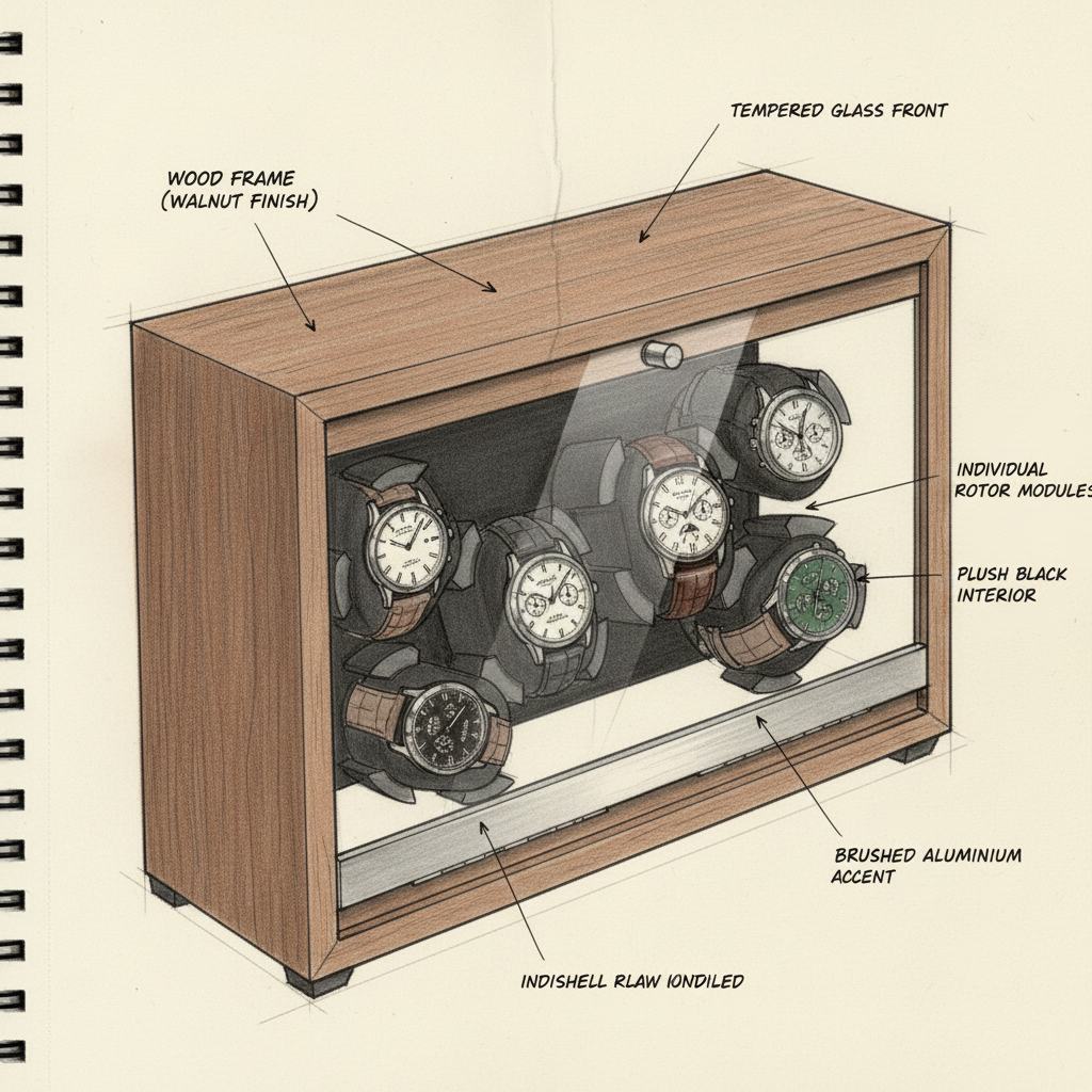 6-Slot Rechargeable Watch Winder