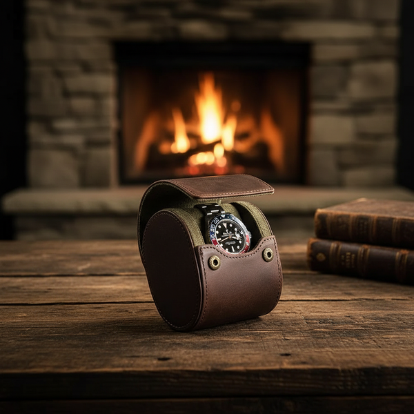 Heritage Leather Watch Roll - shot-A
