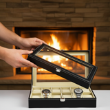 Leather Watch Box with Glass Top - shot-C
