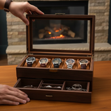 Double Layer Leather Watch Box - shot-C
