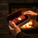 White Leather Watch Roll - shot-C