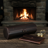Classic Leather Watch Roll - shot-D
