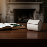 White Leather Watch Roll - shot-D
