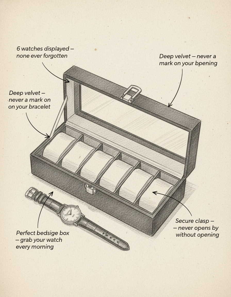6-Slot Watch Box with Glass Lid - shot-SKETCH