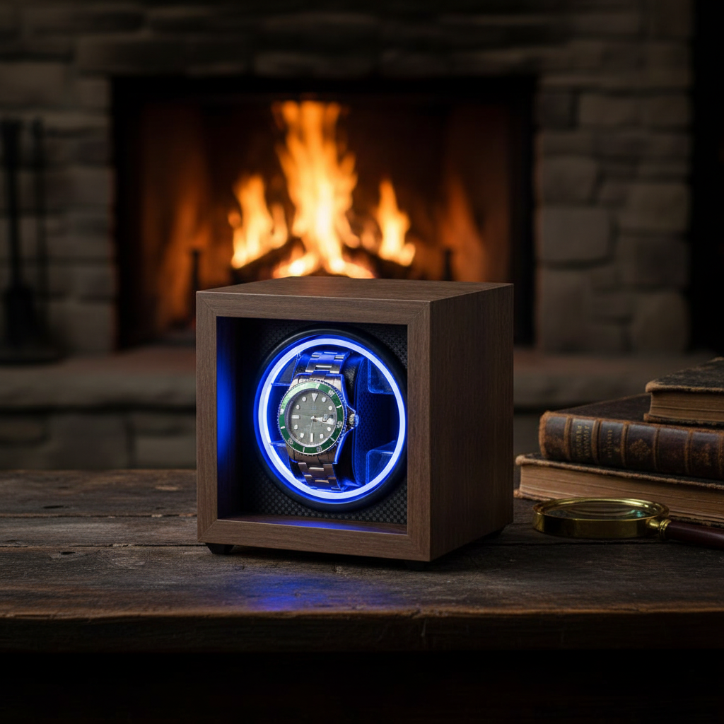 LED Wooden Watch Winder - shot-V-1slot