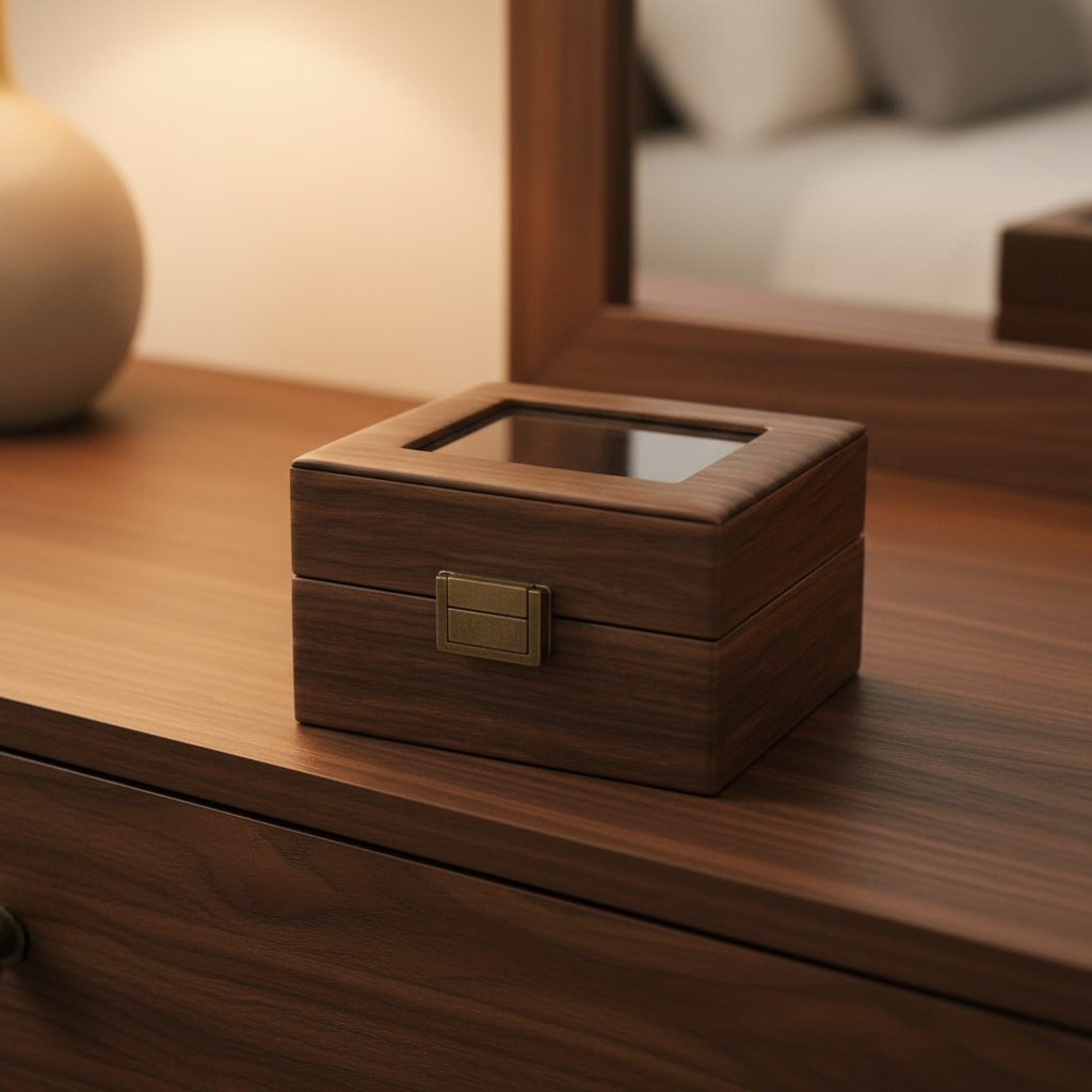 Double Layer Leather Watch Box